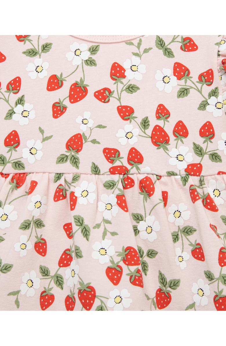 Little Me Strawberry Skirted Bodysuit & Headband Set, Alternate, color, Pink