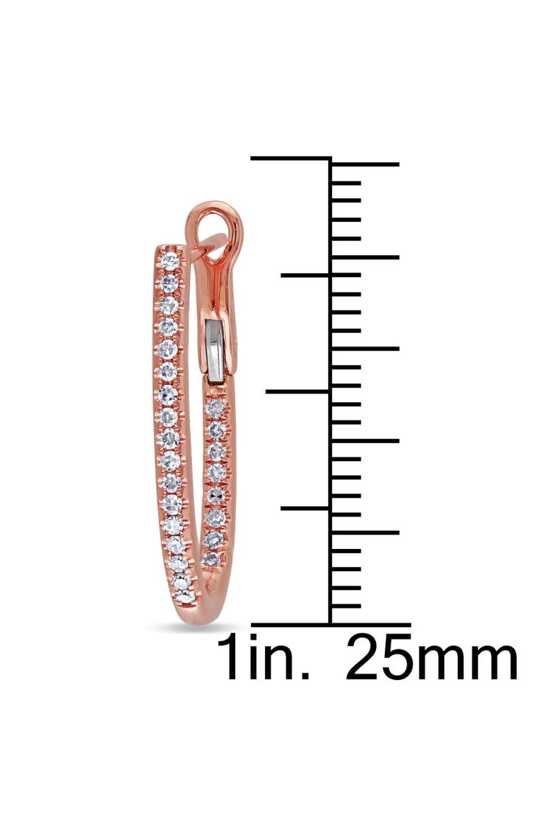 Julianna B. Diamond Hoop Earrings 14k Rose Gold, Alternate, color, 