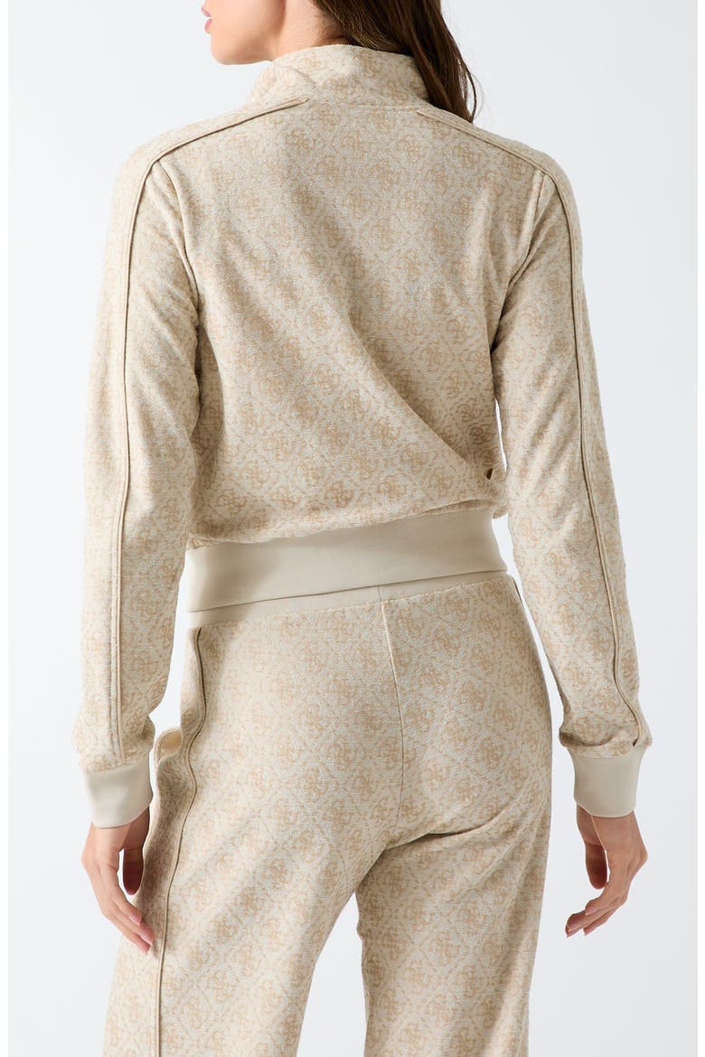 4G Logo Allover Jacquard Track Jacket, Alternate, color, BEIGE