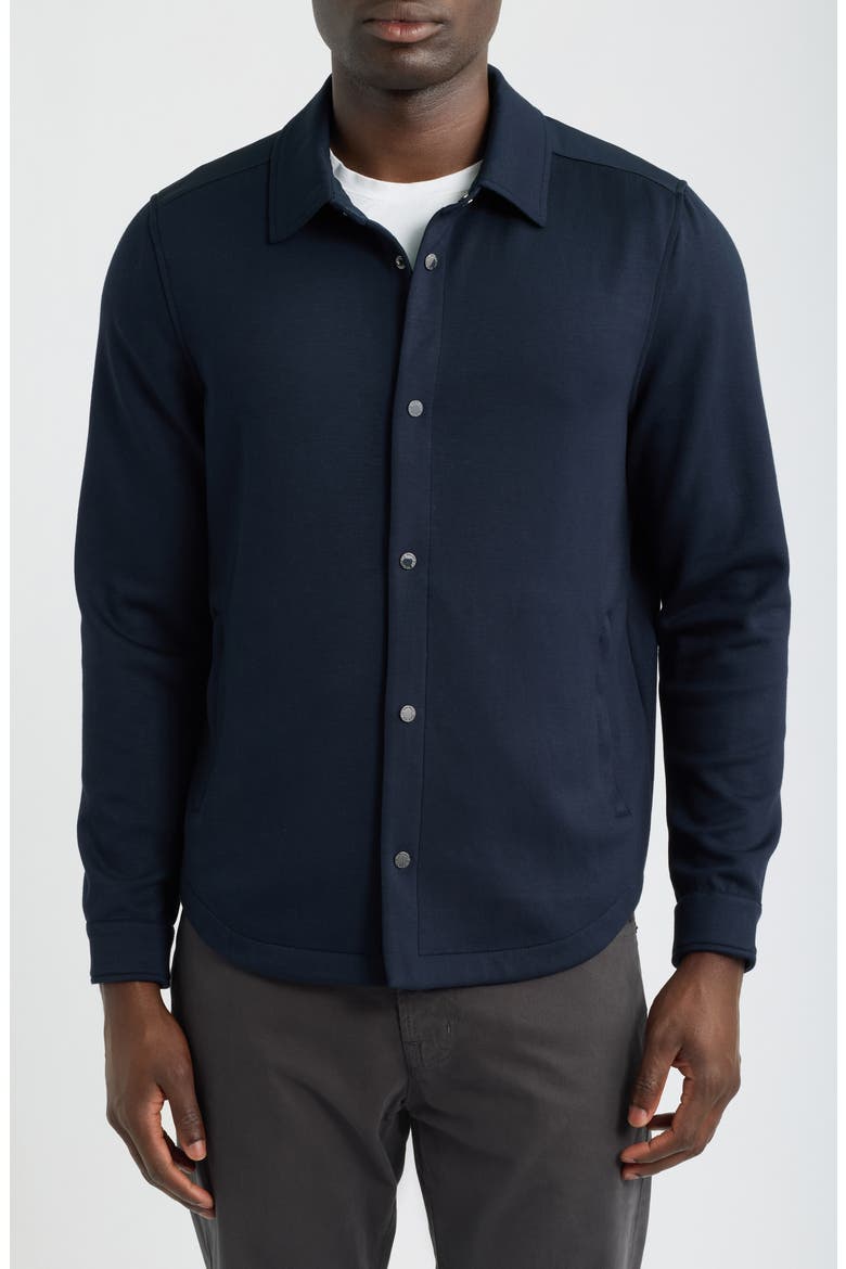 Soft Touch Knit Shirt Jacket, Alternate, color, NAVY