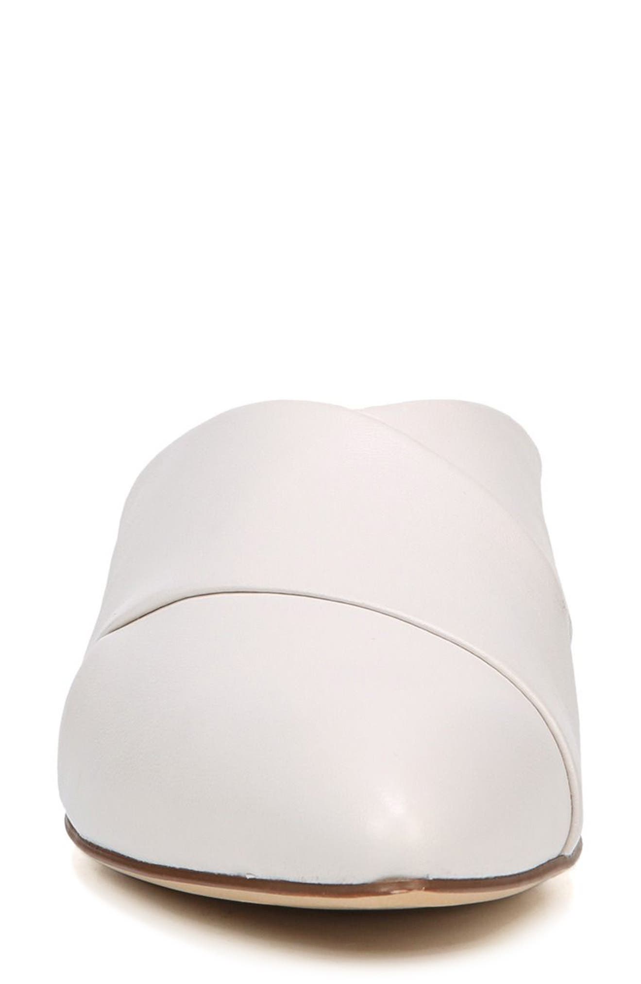 Simonette Mule, Alternate, color, WHITE LEATHER