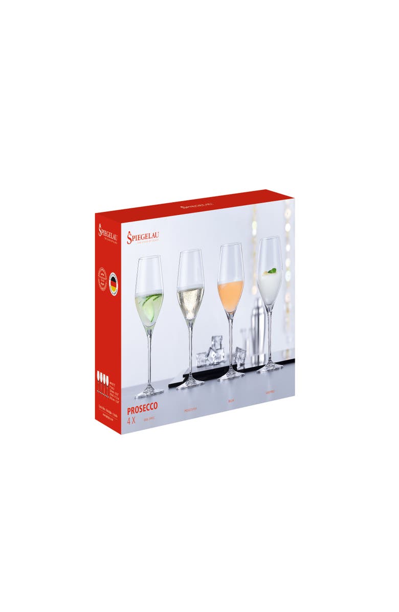 SPIEGELAU Prosecco Glass Set of 4, Alternate, color, Clear