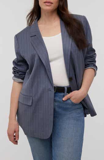 Madewell Pinstripe Single Breasted Blazer