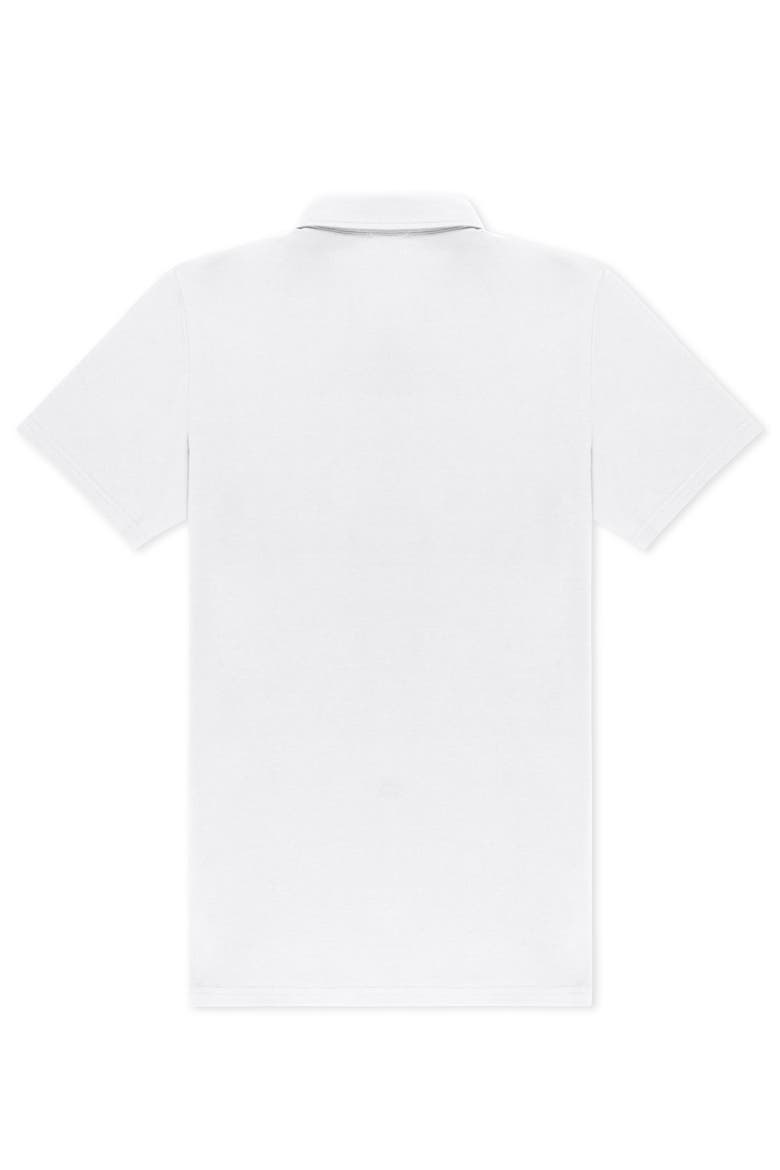 Ghost Midweight Short Sleeve Polo Shirt, Alternate, color, White