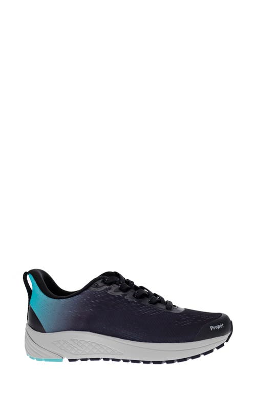 Propét One Evolve Walking Sneaker In Black/aqua