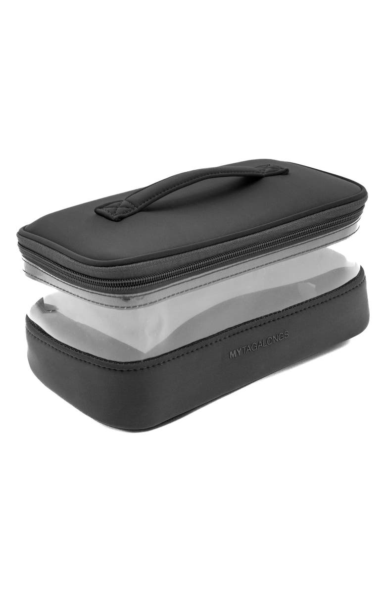 MYTAGALONGS Medium Clear Train Zip Case, Alternate, color, Black