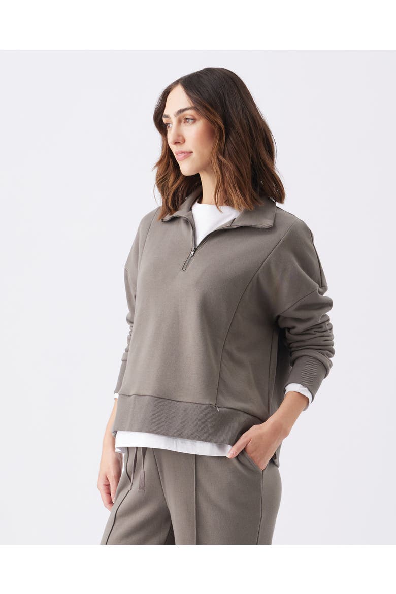 Terry Nursing Sweat, Alternate, color, Earth