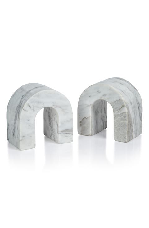 Martil Set of 2 Marble Bookends
