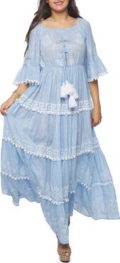 RANEES Pom Pom Maxi Dress