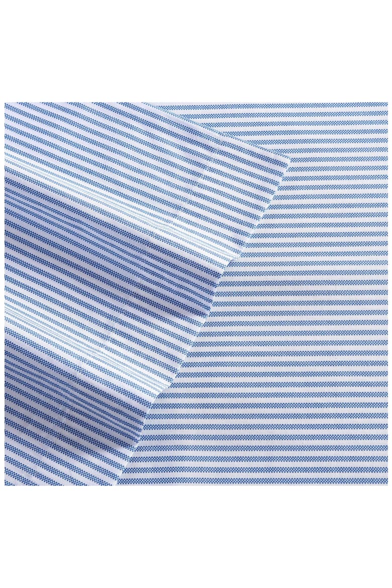 Oxford Stripe 200 Thread Count Cotton Percale Sheet Set, Alternate, color, BLUE/ WHITE