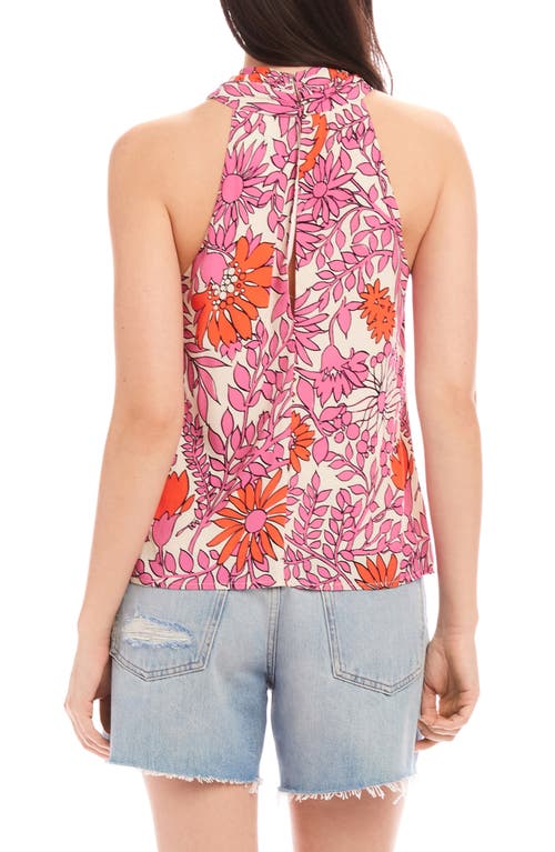 FIFTEEN TWENTY FIFTEEN TWENTY SASHA FLORAL CROSSOVER CREPE HALTER TOP