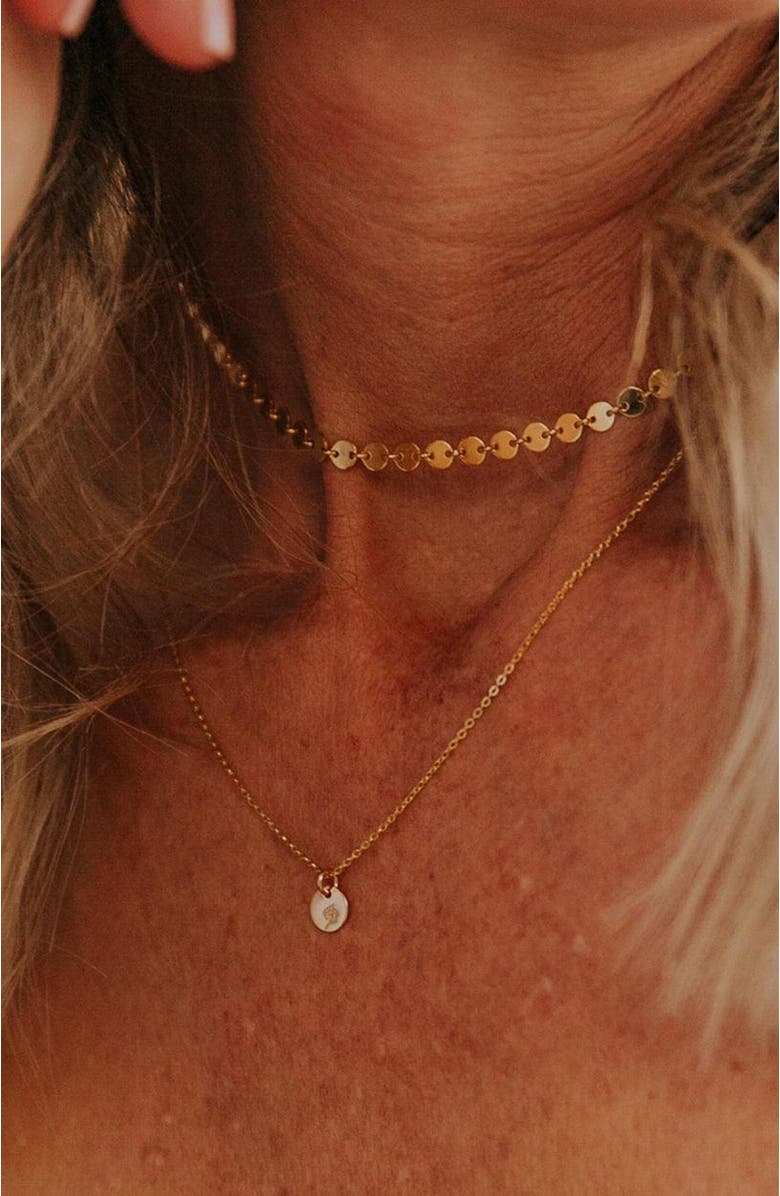 MADE BY MARY February Birth Flower Necklace, Alternate, color, Gold Filled