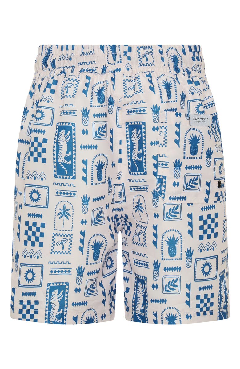 TINY TRIBE Kids
 Good Tribe Element UPF 50+ Swim Trunks, Alternate, color, Grey