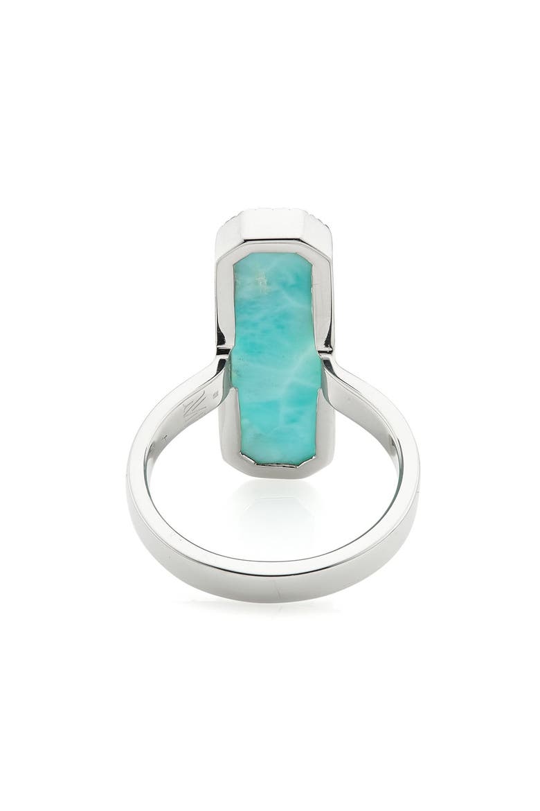 Naida Diamond & Larimar Cocktail Ring, Alternate, color, SILVER/ DIAMOND / LARIMAR