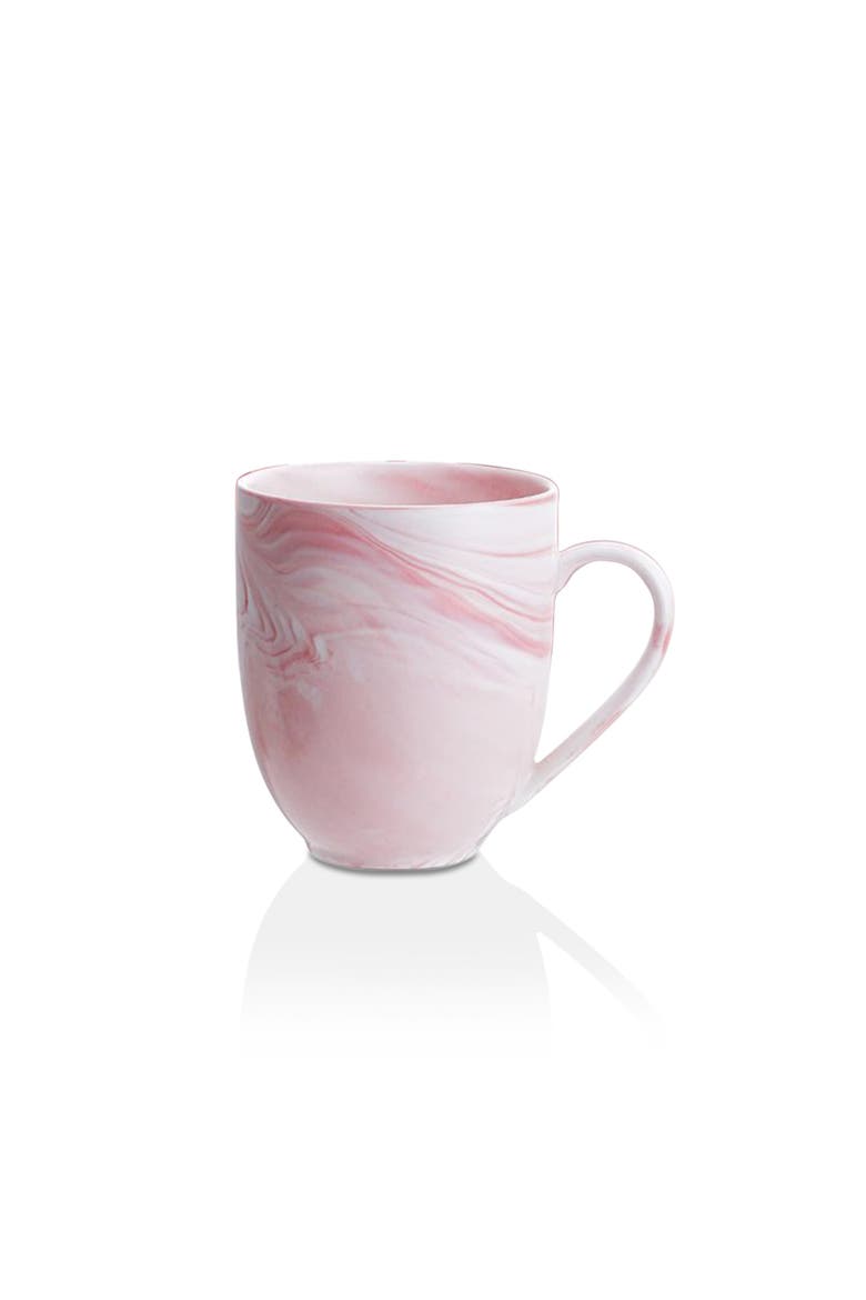 Brighton Porcelain 4-Piece Mug Set, Alternate, color, Pink