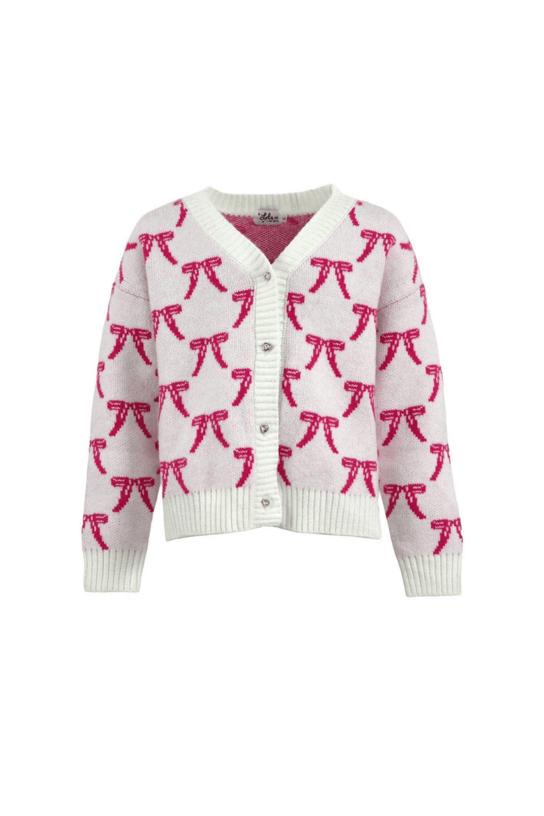 Pretty in Pink Bow Cardigan, Main, color, Pink
