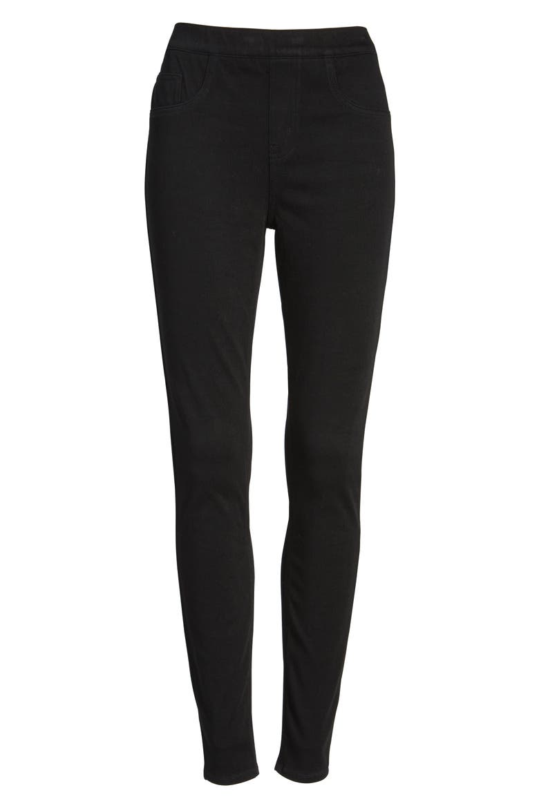 Jean-ish Leggings, Alternate, color, BLACK