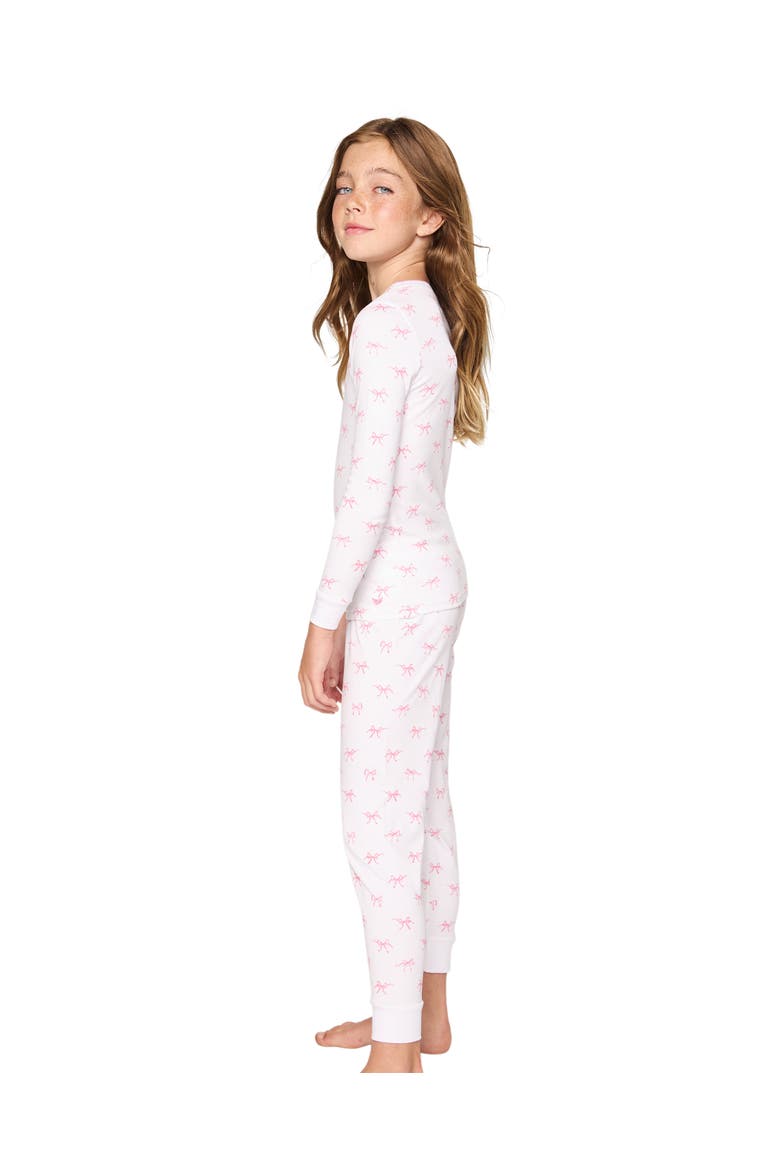 Blushing Bows Fitted Pajamas, Alternate, color, WHITE