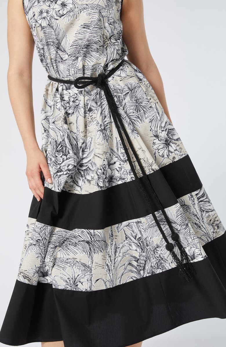 Marina Rinaldi Nandina Print Border Sleeveless Maxi Dress, Alternate, color,