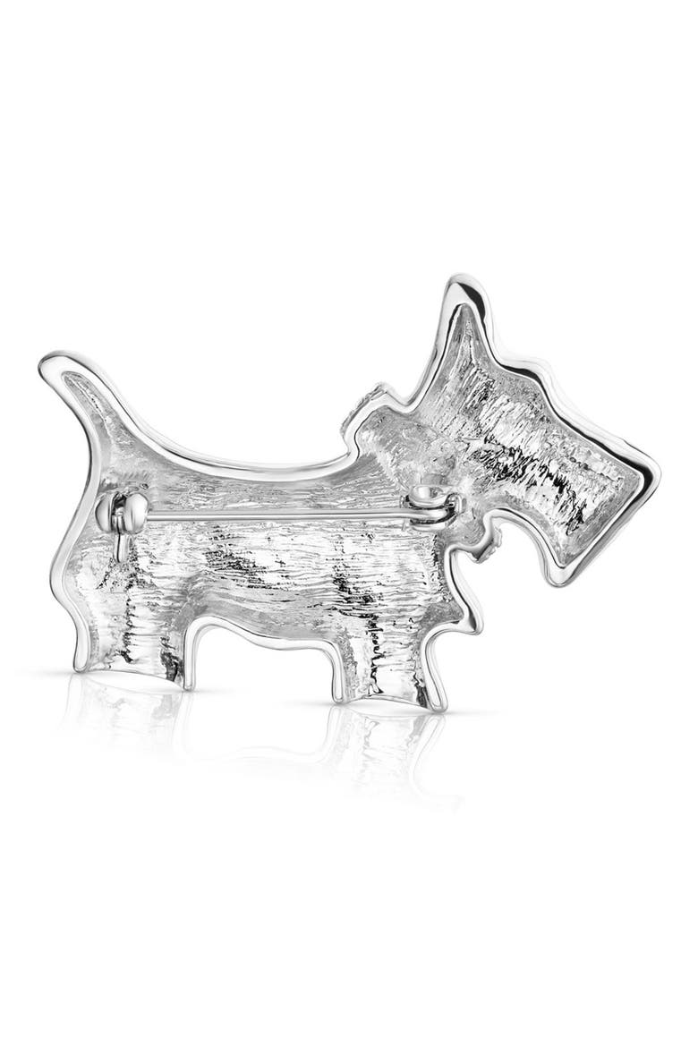 CZ Large Statement White Westie Brooch, Alternate, color, GREY