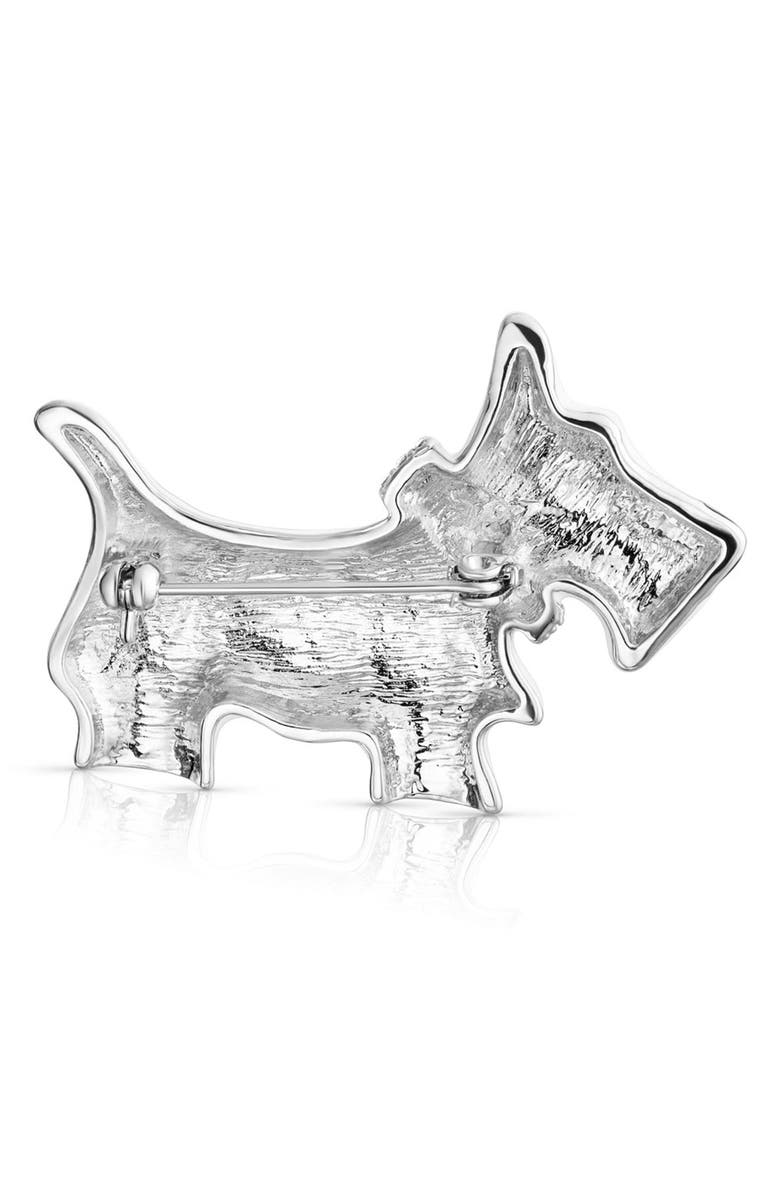 BLING JEWELRY CZ Large Statement White Westie Brooch, Alternate, color, 