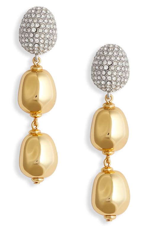 Lele Sadoughi Pebble Linear Drop Earrings in Gold 