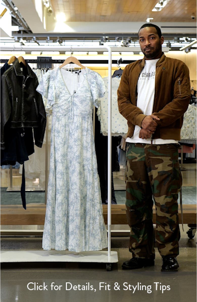 Kinga Floral Print Cotton Maxi Dress, sales video thumbnail