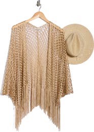 BCBGeneration Mesh Topper & Hat Set
