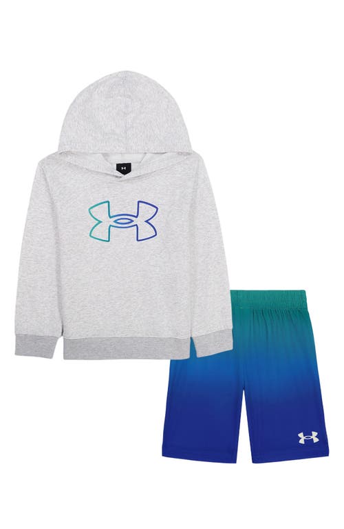 Under Armour Kids' Rival Fade T-shirt & Shorts Set In Gray