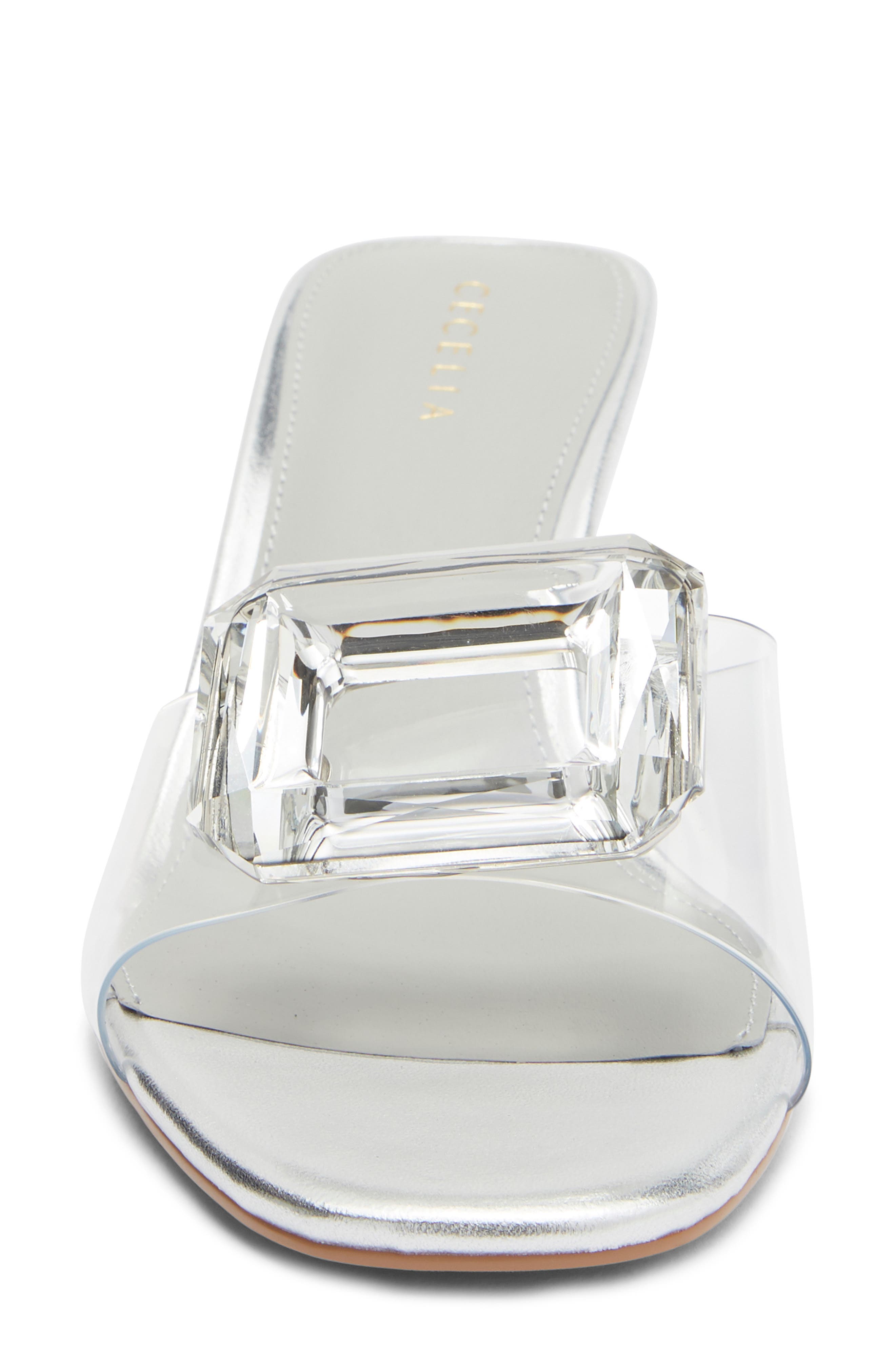 Park Avenue Jewel Detail Sandal, Alternate, color, SILVER