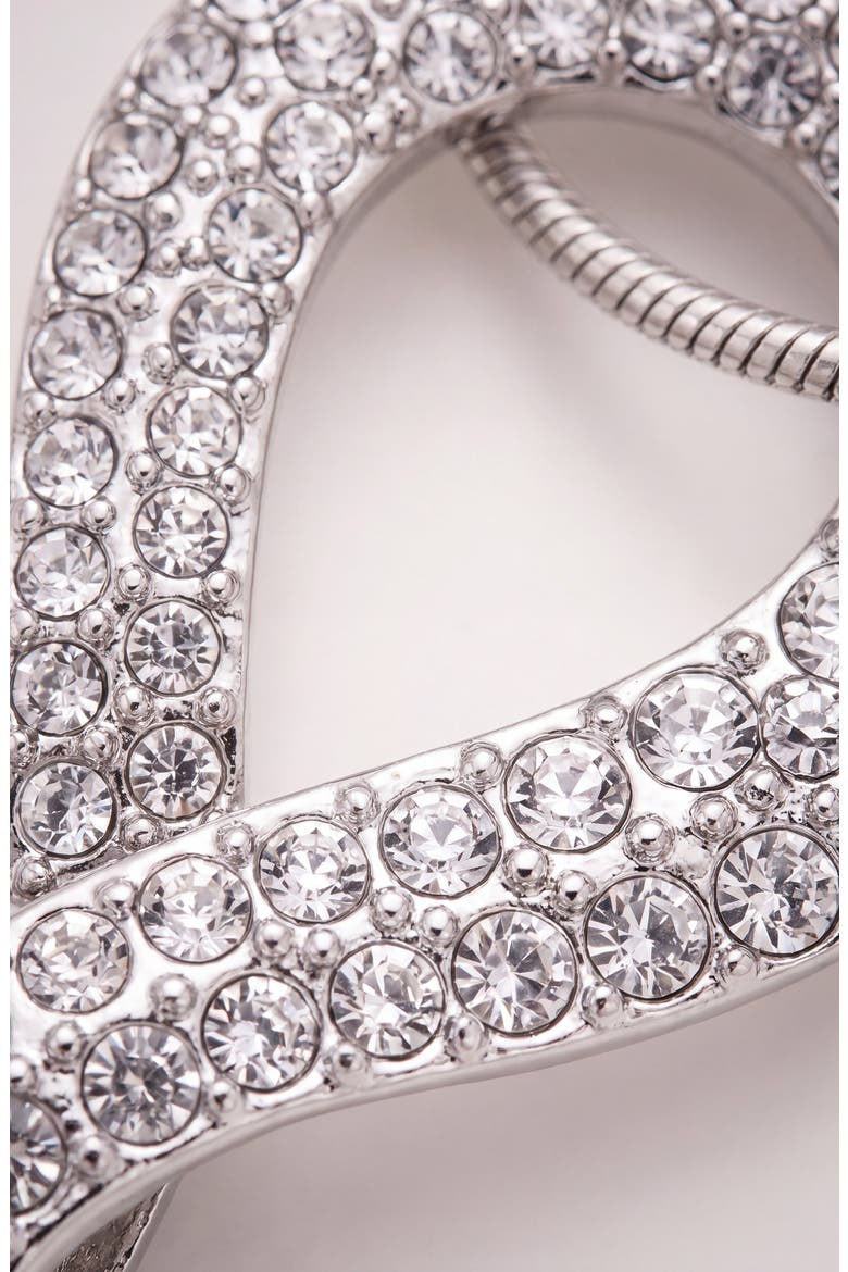 Crystal Infinity Teardrop Pendant Necklace, Alternate, color, Silver