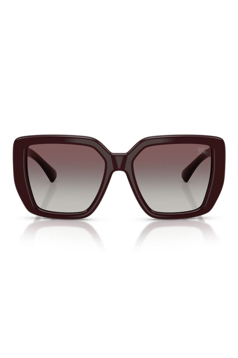 54mm Square Sunglasses, Main, color, BORDEAUX / GREY GRADIENT