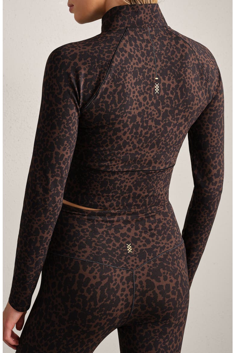 Revive Leopard Quarter Zip Top, Alternate, color, JAVA LEOPARD