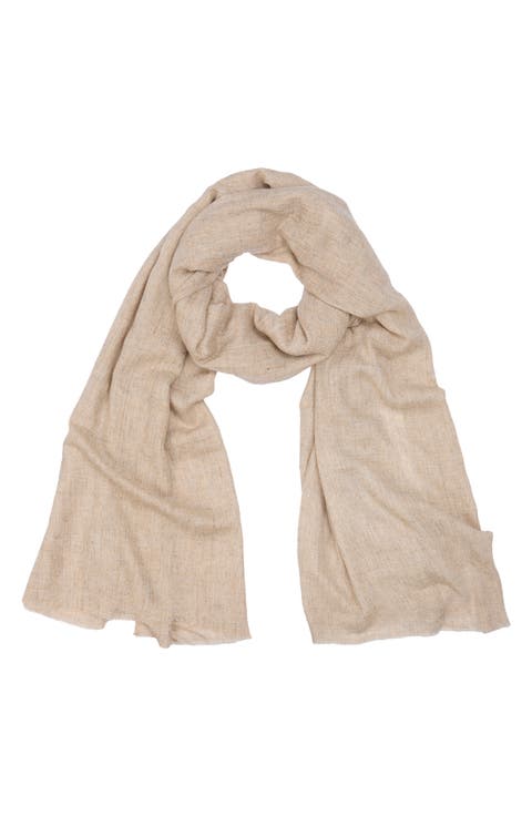 Wool Blend Fringe Scarf