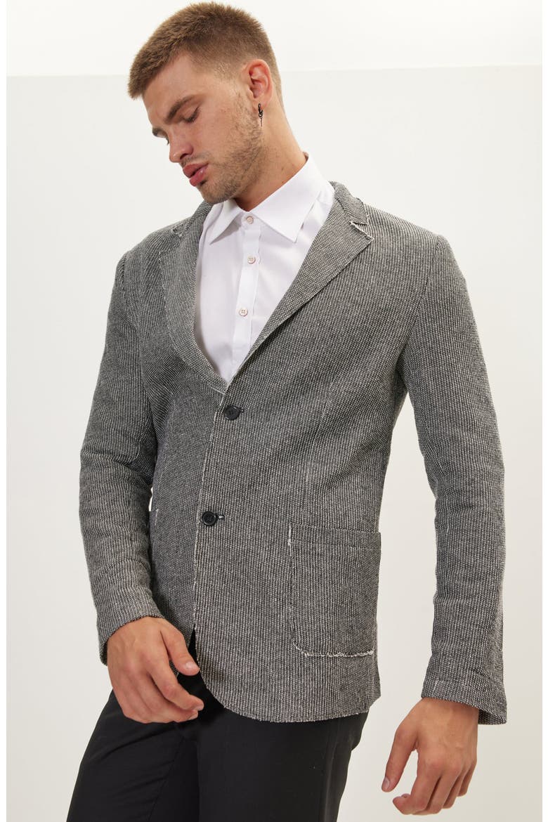 MODERN COTTON JACKET, Alternate, color, BLACK WHITE