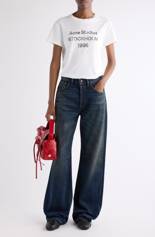 Acne Studios Exford 1996 Mélange Cotton T-shirt In White