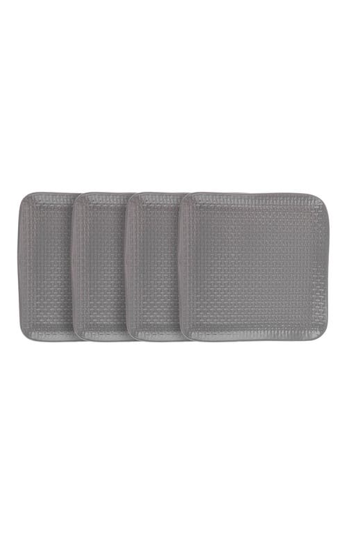 Stone Lain Olivia Stoneware 4-piece Salad Plate Set In Gray