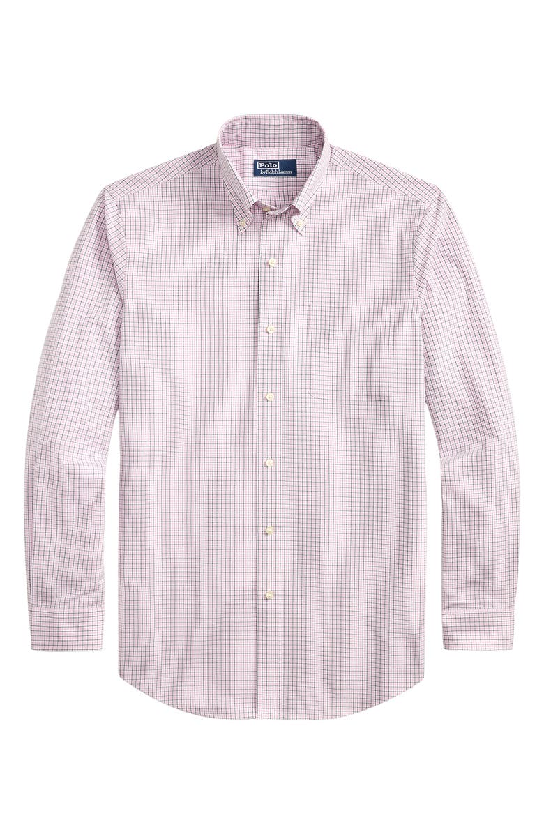 Polo Ralph Lauren Classic Fit Check Cotton Poplin Button-Down Shirt, Alternate, color, Pink Blue Multi