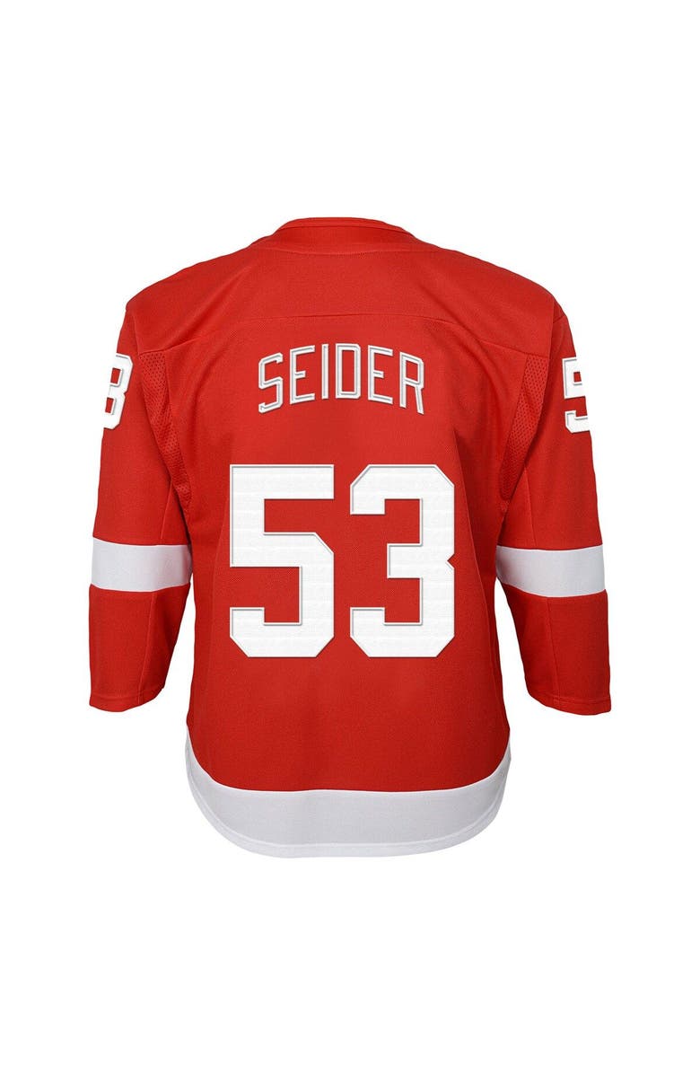 Outerstuff Youth Moritz Seider Red Detroit Red Wings 2022/23 Premier Player Jersey, Alternate, color,
