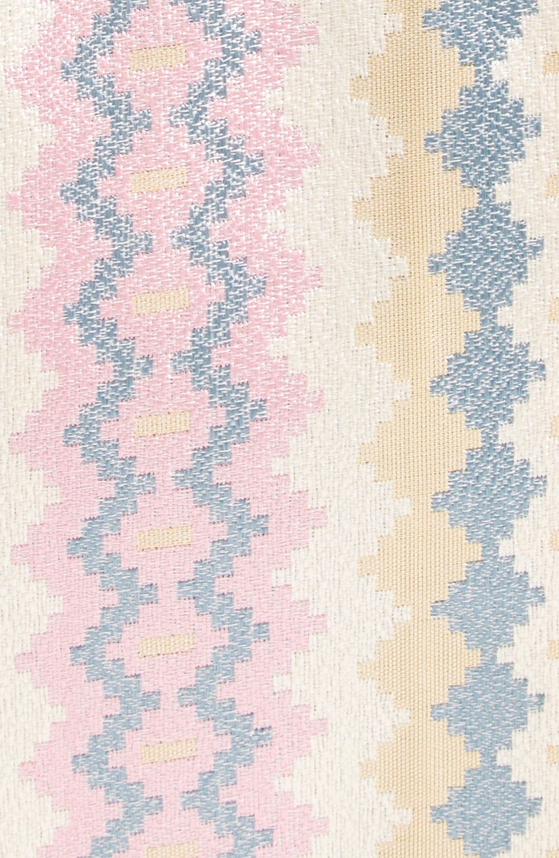 Geometric Print Clutch with Tassel, Alternate, color, PINK
