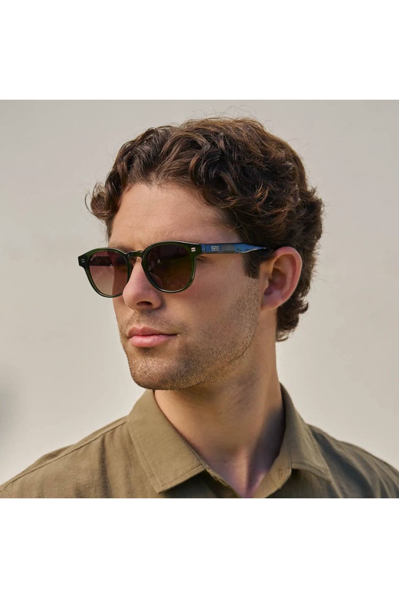 Felix - 48mm Round Polarized Sunglasses, Alternate, color, Jade Green