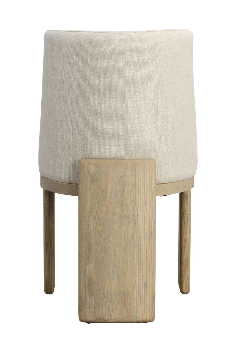 Cora Linen Upholstered Dining Chair with Ash Wood Frame, Alternate, color, Beige