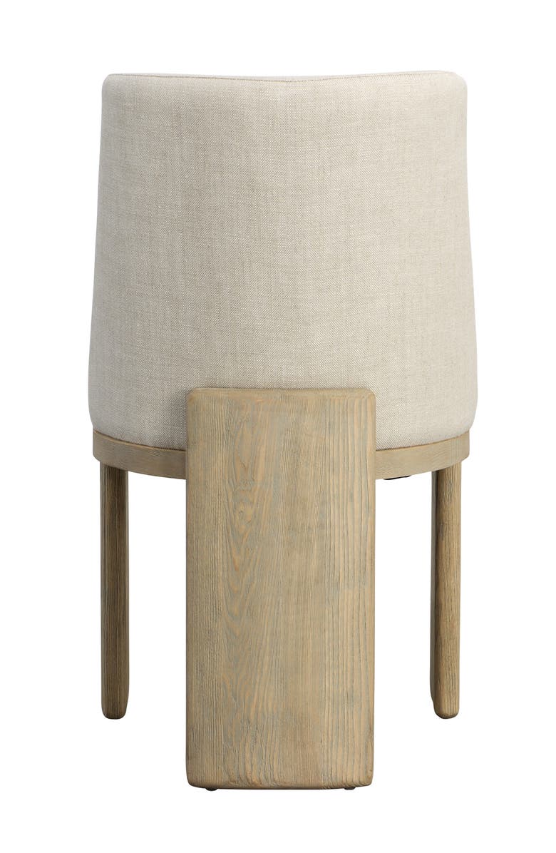 Dovetail Furniture Cora Linen Upholstered Dining Chair with Ash Wood Frame, Alternate, color, Beige