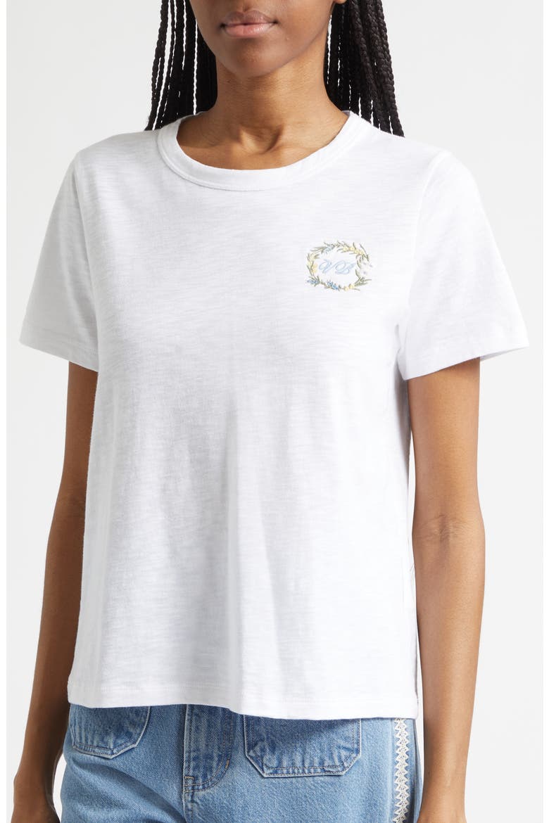 Carla Embroidered T-Shirt, Alternate, color, WHITE