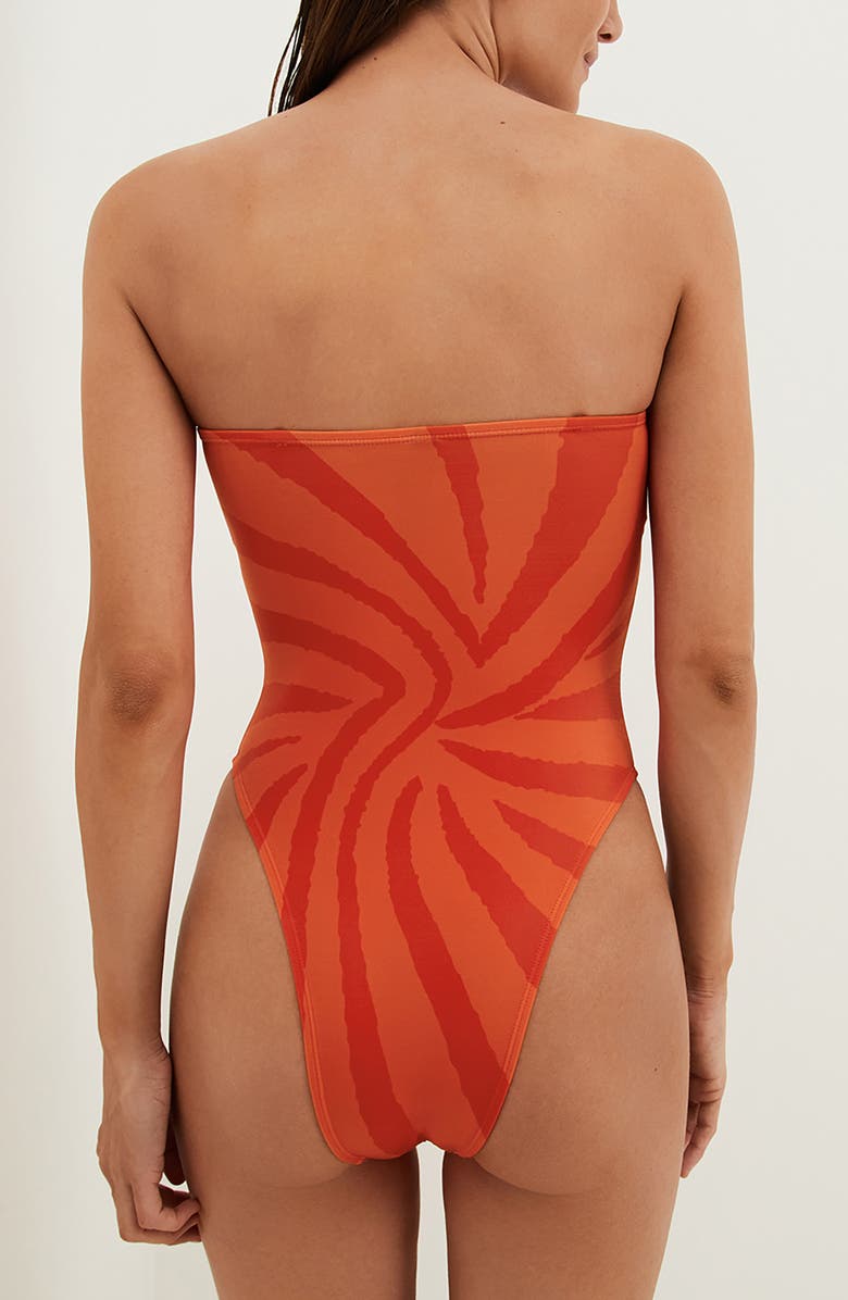 ViX Paula Hermanny Cherie Farah Strapless One-Piece Swimsuit, Alternate, color, Cherie