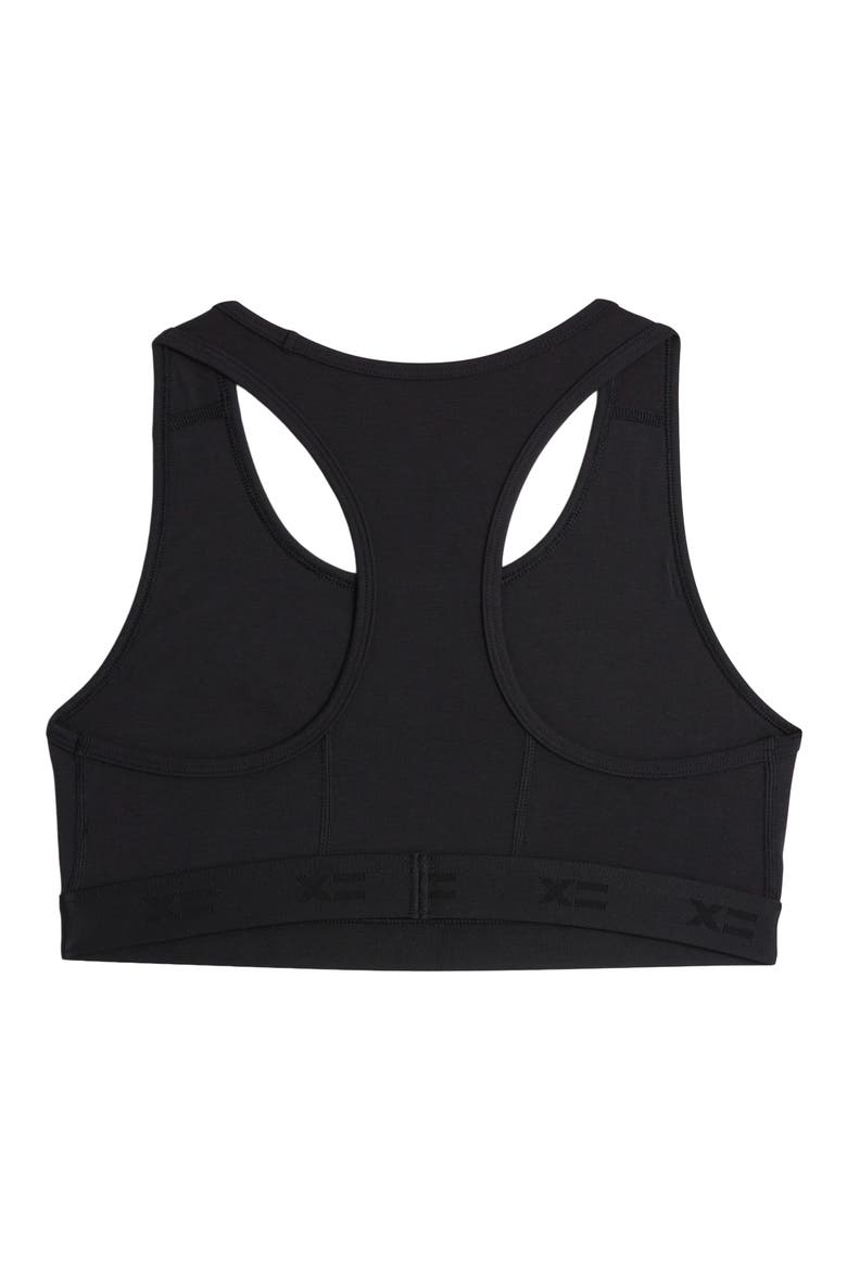 Racerback Soft Bra, Alternate, color, BLACK