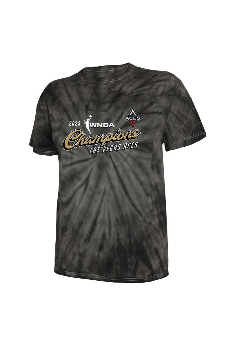 STITCHES Unisex Stitches Black Las Vegas Aces 2023 WNBA Finals Champions Tie-Dye T-Shirt, Alternate, color, 