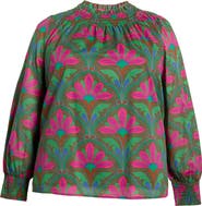 SUGARLIPS Evanna Floral Noehmi Smocked Top