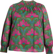 SUGARLIPS Evanna Floral Noehmi Smocked Top