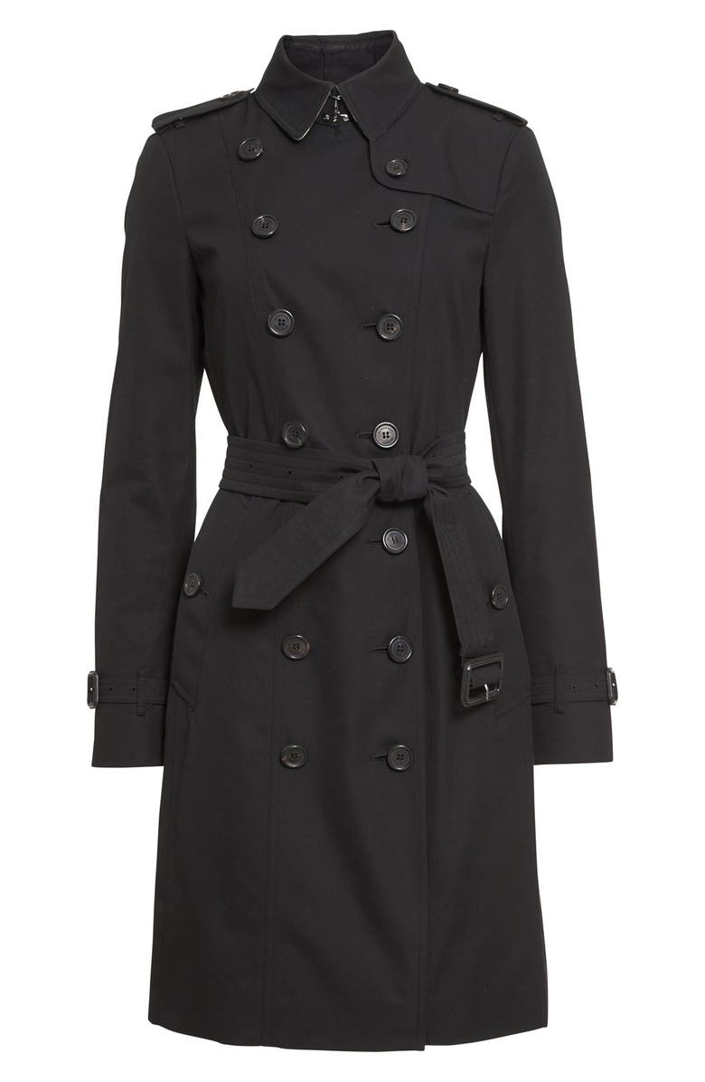 Burberry Sandringham Long Slim Trench Coat, Alternate, color, 